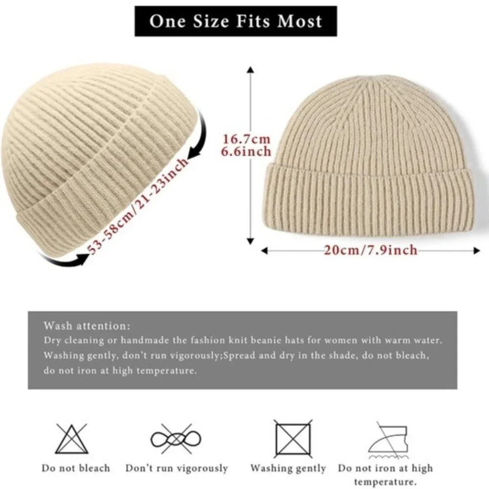 Wool Watch Fisherman Beanie Cap